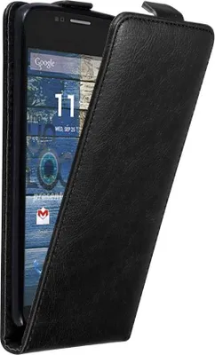 Produktbild von Cadorabo Hülle für Motorola MOTO G2 Schutz Hülle in Schwarz Flip Etui Handyhülle Case Cover