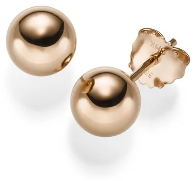 Produktbild von Ohrstecker Stecker Kugel 8mm aus 585 Gold Rotgold glänzend Ohrringe Ohrschmuck
