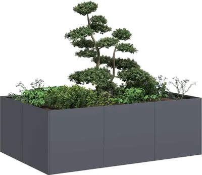 Image de Maison Exclusive - Bac à plantes anthracite 120x80x40 cm en acier