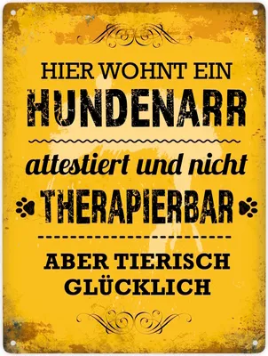 Produktbild von Hier wohnt ein Hundenarr - nicht therapierbar aber tierisch glücklich