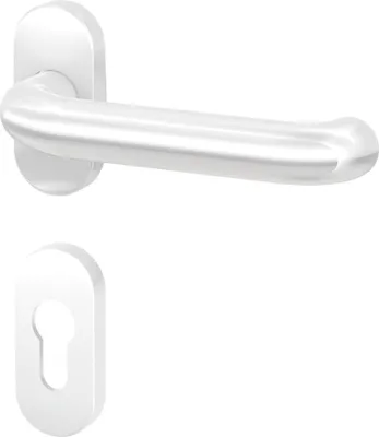 Produktbild von BASI - 1/2-Schmalrahmen-Garnitur - Edelstahl Weiß - U-Form - 7301-5209