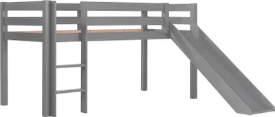 Produktbild von Kinderbett mit Rutsche Karolina 210x218x114 aus Massivholz in grau