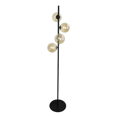 Produktbild von Olucia - REMO - Stehlampe - Bernstein / Schwarz