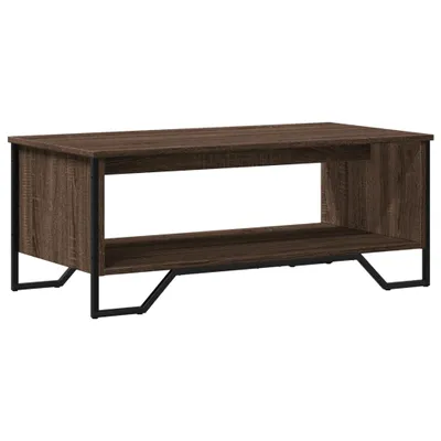 Image de vidaXL Table basse marron imitation chêne 100x51x40 cm Bois composite