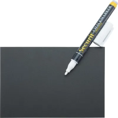 Image de Tags pour tableau à craie, A6 avec crayon, 4 pointes et 2 supports, set de 20 pièces