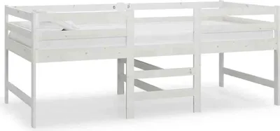 Produktbild von vidaXL Massivholzbett ohne Matratze Weiß 90x200 cm Kiefernholz