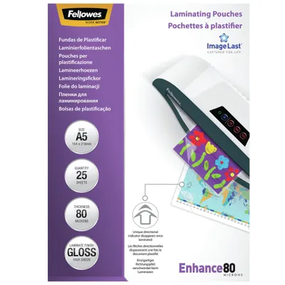 Produktbild von Fellowes 5396003, Transparent, Glänzend, A5, 0,08 mm, 156 mm, 6 mm