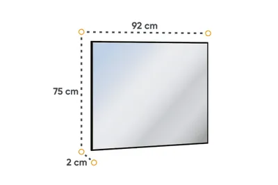 Produktbild von Spiegel Quant QG-05 Wandspiegel 92x75x2 cm schwarz