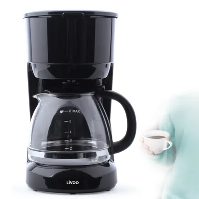 Obrázek produktu pro LIVOO Kávovar 6 šálků s kónickým filtrem pro opakované použití DOD183N