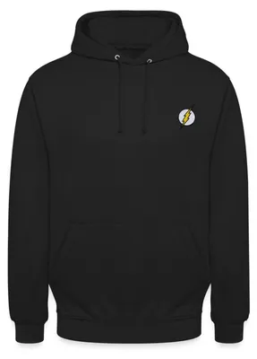 Produktbild von Spreadshirt The Flash Blitz-Symbol Als Stickmotiv Uni Hoodie, 4XL, Schwarz