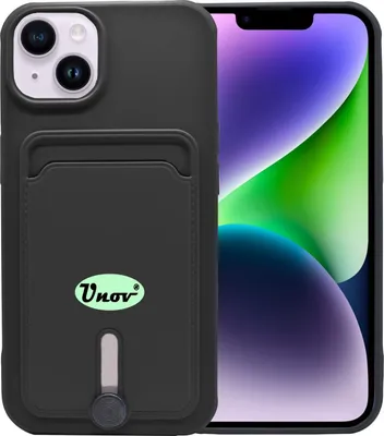 Produktbild von Silikonhülle Für Apple Iphone 13/Iphone 14 6.1"" Hülle Schwarz + Geldbörse