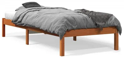 Obrázek produktu pro vidaXL Postel z masivu bez matrace vosk hnědá 90x190 cm borovice
