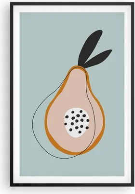 Produktbild von Gerahmtes Poster - Schwarzer Rahmen - Birne Bild Jugend - 61x91,5 cm - Wand Bild - Wanddeko - Wandbilder - Kunstposter - Wandposter - Bilderrahmen - Bilder - Kunstdruck - P2BPA61x91-4616