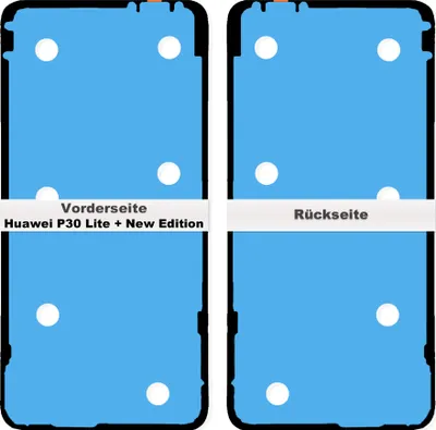 Produktbild von Huawei P30 Lite New Edition Akkudeckel Klebefolie Kleber Backcover Rahmen Adhesive Dichtung Batterie Glue
