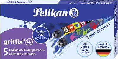 Produktbild von Pelikan Griffix, Blau, Mehrfarbig, Füllfederhalter, 5 Stück(e), Box, Deutschland