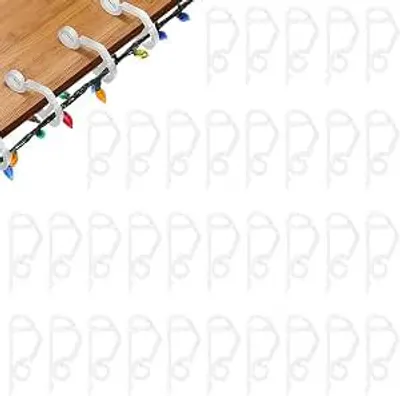 Imagen del producto de Dakgoothaken Set de 120 unidades – para luces navideñas – Ganchos para colgar luces de Navidad, guirnaldas y adornos