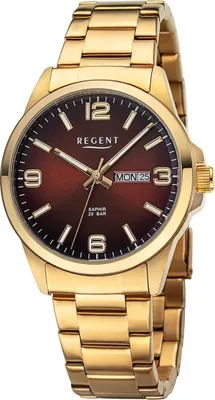 Zdjęcie produktu dla Zegarek męski Regent metalowy kwarcowy złoty metalowa bransoleta D2URF1530