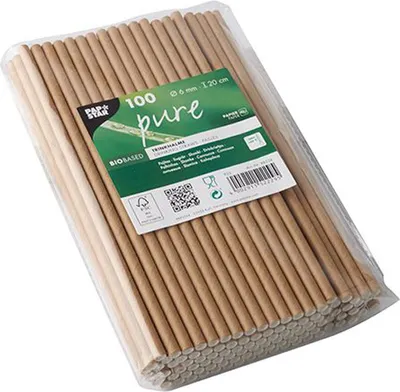 Obrázok produktu pre PAPSTAR 88224 Papierová slamka na pitie "pure" 200 mm hnedá