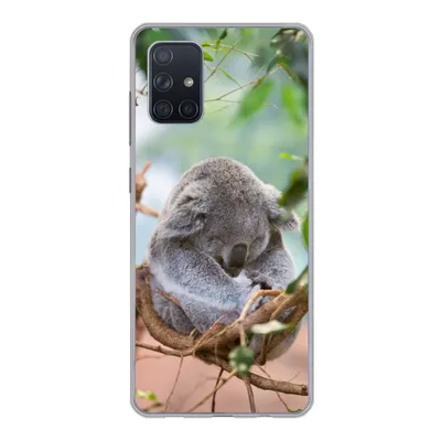 Produktbild von MuchoWow® Handyhülle Schutzhülle Hülle für Samsung Galaxy A51 5G Koala - Zweige - Kinder - Jungen - Mädchen Silikon Softcase Handy Hülle - Abbildung