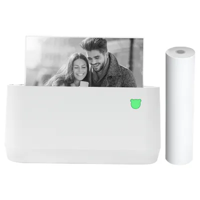Zdjęcie produktu dla A9s MAX Mini – przenośna drukarka fotograficzna 304 dpi, BT, bezprzewodowa drukarka termiczna, drukarka etykiet, obsługa naklejek, szerokość papieru 107 mm / 77 mm / 57 mm, kompatybilna z systemami Android, iOS i Windows, druk bez atramentu