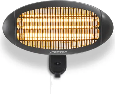 Produktbild von TROTEC IR 2000 S Infrarotstrahler Heizstrahler Quarzstrahler Terrassenheizer, Infrarotwärme ohne Vorheizen, spritzwassergeschützt, 3 Schalt- und Leistungsstufen, 2000 Watt