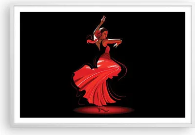 Produktbild von Gerahmtes Poster - Weißer Rahmen - Tanz Tänzer - 91,5x61 cm - Wand Bild - Wanddeko - Wandbilder - Kunstposter - Wandposter - Bilderrahmen - Bilder - Kunstdruck - Wandbild - P2WAA91x61-4121