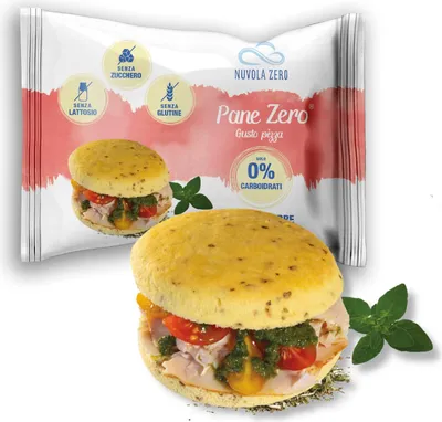 Produktbild von Nolvola Zero – Pane Zero Gusto Pizza, Zero Kohlenhydrate, zuckerfrei, laktosefrei, reich an Fasern und Proteinen, Glutenfrei, Packung 47 g,  Italy