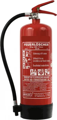 Produktbild von 6kg ABC Pulver Dauerdruck Feuerlöscher 43A = 12LE