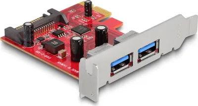 Produktbild von Delock PCI Express x1 Karte zu 2 x extern USB 5 Gbps Typ-A Buchse - Low Profile Formfaktor