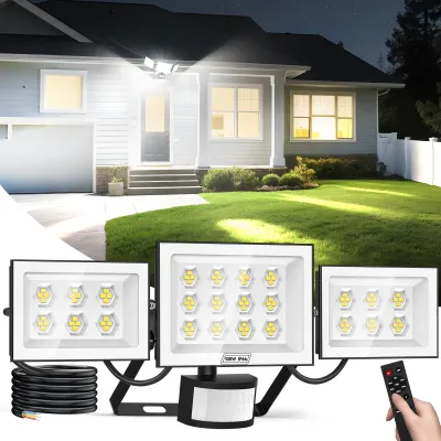 LED-Strahler 100W, 10.000 Lm, 6500K, IP66, mit Bewegungsmelder