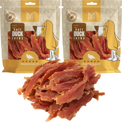 Produktbild von Mersjo weiche Entenbrustfilets 2x500g - Hundeleckerli getreidefrei Kausnack Trainingssnack Hundesnacks Naturfleisch