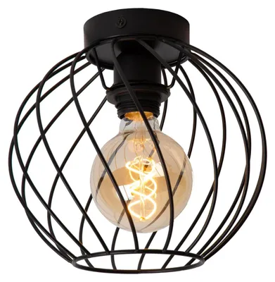 Zdjęcie produktu dla Lampa sufitowa druciana czarna 25cm DANZA 1xE27 40W Lucide