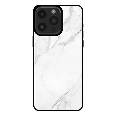 Produktbild von Smartphonica Handyhülle für iPhone 14 Pro Max mit Marmordruck - TPU-Hülle mit Marmordesign - Weiß