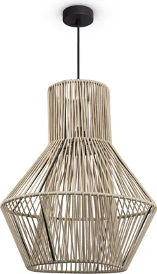 Produktbild von LED Pendellampe Wohnzimmer Hängeleuchte Esszimmer Vintage Korboptik Boho Natur