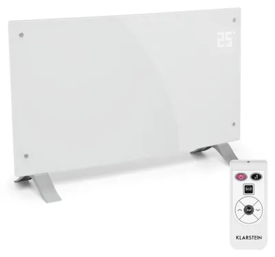 Zdjęcie produktu dla KlarsteinBornholm Curved, grzejnik konwekcyjny, termostat, timer, 2000 W, biały