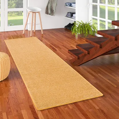 Produktbild von Hochflor Langflor Teppich Läufer Cottage Curry, Größe:100x400 cm