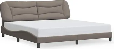Produktbild von vidaXL Bettgestell ohne Matratze "Hvar" Taupe 200x200 cm Stoff