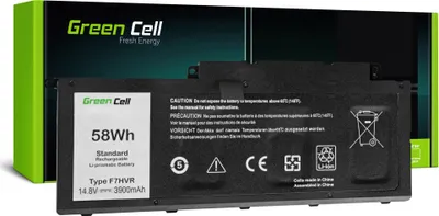 Zdjęcie produktu dla Green Cell - Bateria do laptopa (odpowiednik: Dell F7HVR) - Litowo-polimerowa - 4 ogniwa - 58 Wh - Czarna
