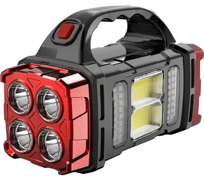 Obrázek produktu pro Solární LED Kempingová Baterka s Powerbankou SR-40474 - Červená/Černá KP40474