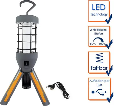 Produktbild von REV 2620011510, Universal-Taschenlampe, Grau, Orange, IP20, LED, 1 Lampen, 12,5 W
