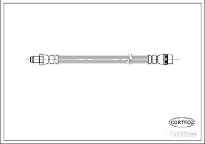 Produktbild von CORTECO 19032099 Bremsschlauch Vorne für RENAULT KANGOO (KC0/1)