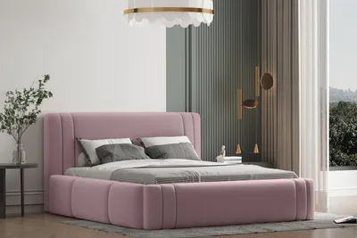 Produktbild von Polsterbett ROLI 180x200 mit Matratze, Bettkasten und Lattenrost. Farbe: Rosa.