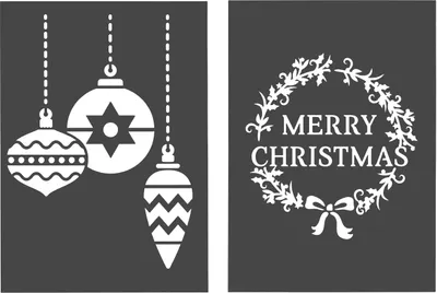 Produktbild von Schablonen-Set, 2-teilig Merry Christmas