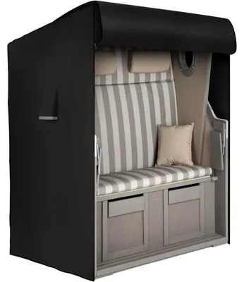 Productafbeelding van Beschermhoes voor strandstoel, 155x95x165/140 cm, 420D Oxford, waterdicht, winterbestendig, met ventilatie