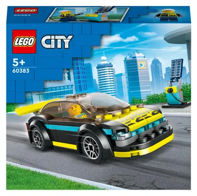 Produktbild von LEGO 60383 City Elektro-Sportwagen Set, Rennwagen mit Minifigur, Spielzeugauto für Jungen und Mädchen ab 5 Jahren, Geschenk zum Geburtstag