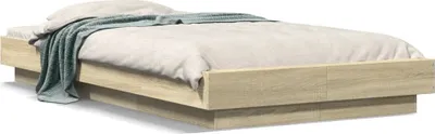 Produktbild von (NEU 2026) Bettgestell moderne, Sonoma-Eiche 90x200 cm - Holzwerkstoff - Klassische Betten - 44 kg