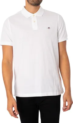 Produktbild von GANT Reguläres Shield-Pique-Poloshirt, Weiß M