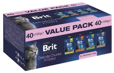 Immagine prodotto di BRIT Premium by Nature, confezione  per gatti sterilizzati - cibo umido - 40 x 100g