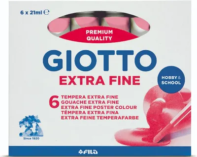 Produktbild von Giotto Tempera Extra Pink 21 ml 6 Aluminiumtuben zum Malen und Zeichnen