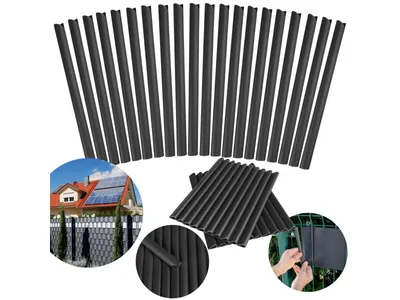 Obrázek produktu pro Plotové páskové příchytky, příchytky pro upevnění krytu 19cm, 20 kusů Černá